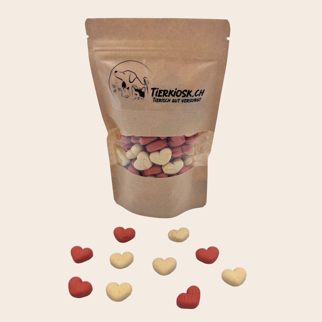 Biscuit en forme de coeur au blé, riz et poulet 1 pièce.